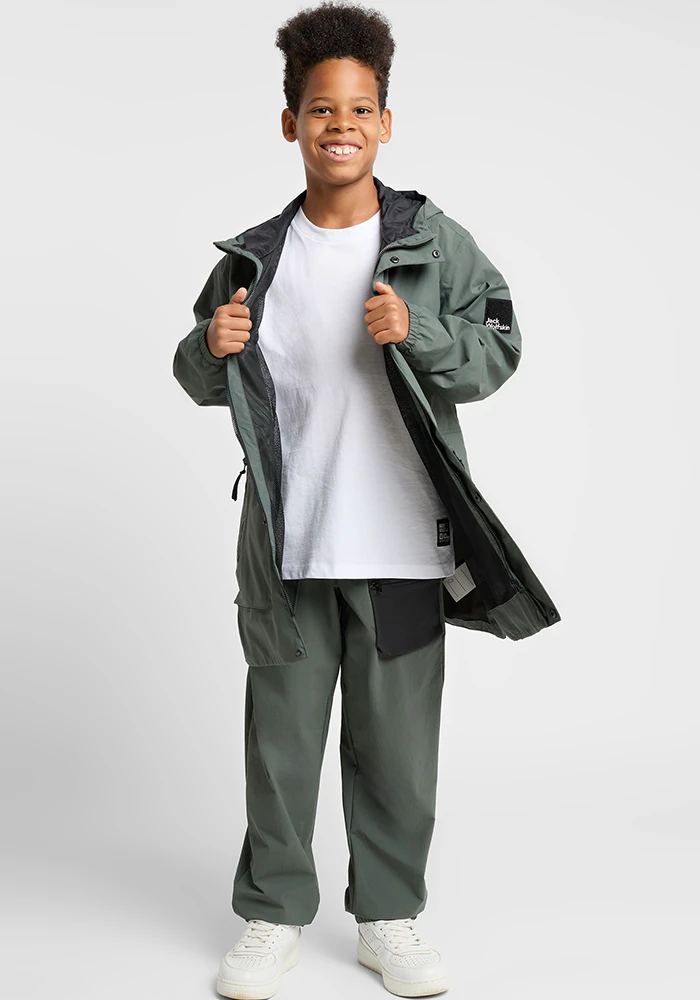 Bild von Jack Wolfskin Teen Parka Youth Wasserdichter Mantel Teenager 128 green slate green
