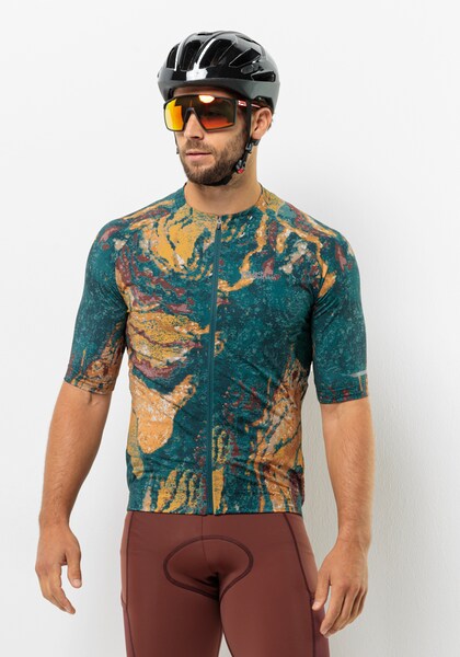 Bild von Jack Wolfskin Gravex Printed FZ S|S Men Radtrikot Herren S miscellaneous,green Strata Emerald