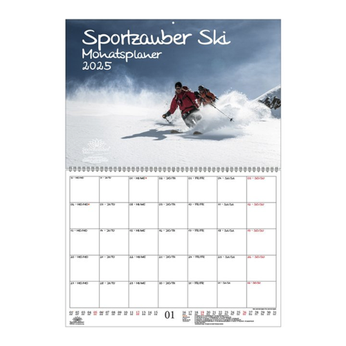 Bild von Sportzauber Ski Planer DIN A2 Kalender für 2025