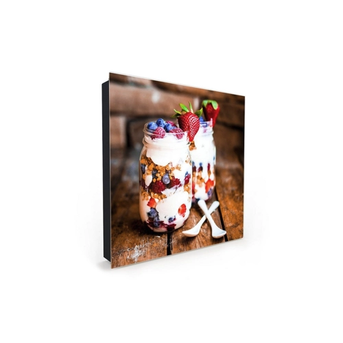 Bild von Primedeco Schlüsselkasten Magnetpinnwand mit Glasfront Müsli Dessert