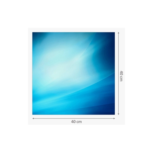 Bild von Primedeco Küchenrückwand Spritzschutz Glas Blaue glatte Welle