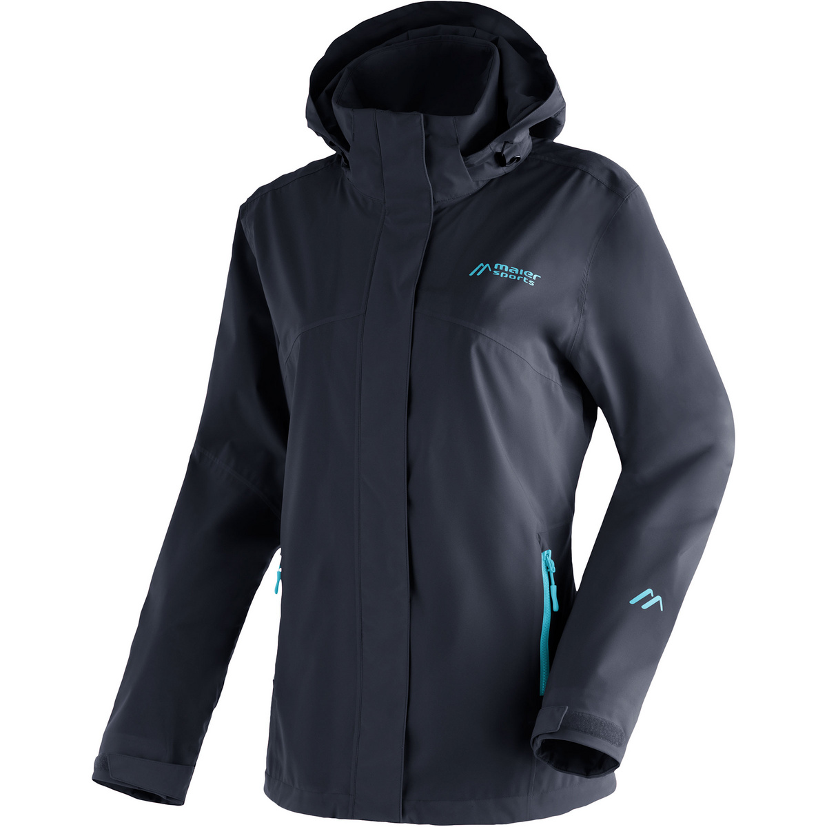 Bild von Maier Sports Outdoorjacke »Metor rec W«, Damen Regenjacke wasserdicht mit Kapuze, 2 Taschen außen, Innentasche
