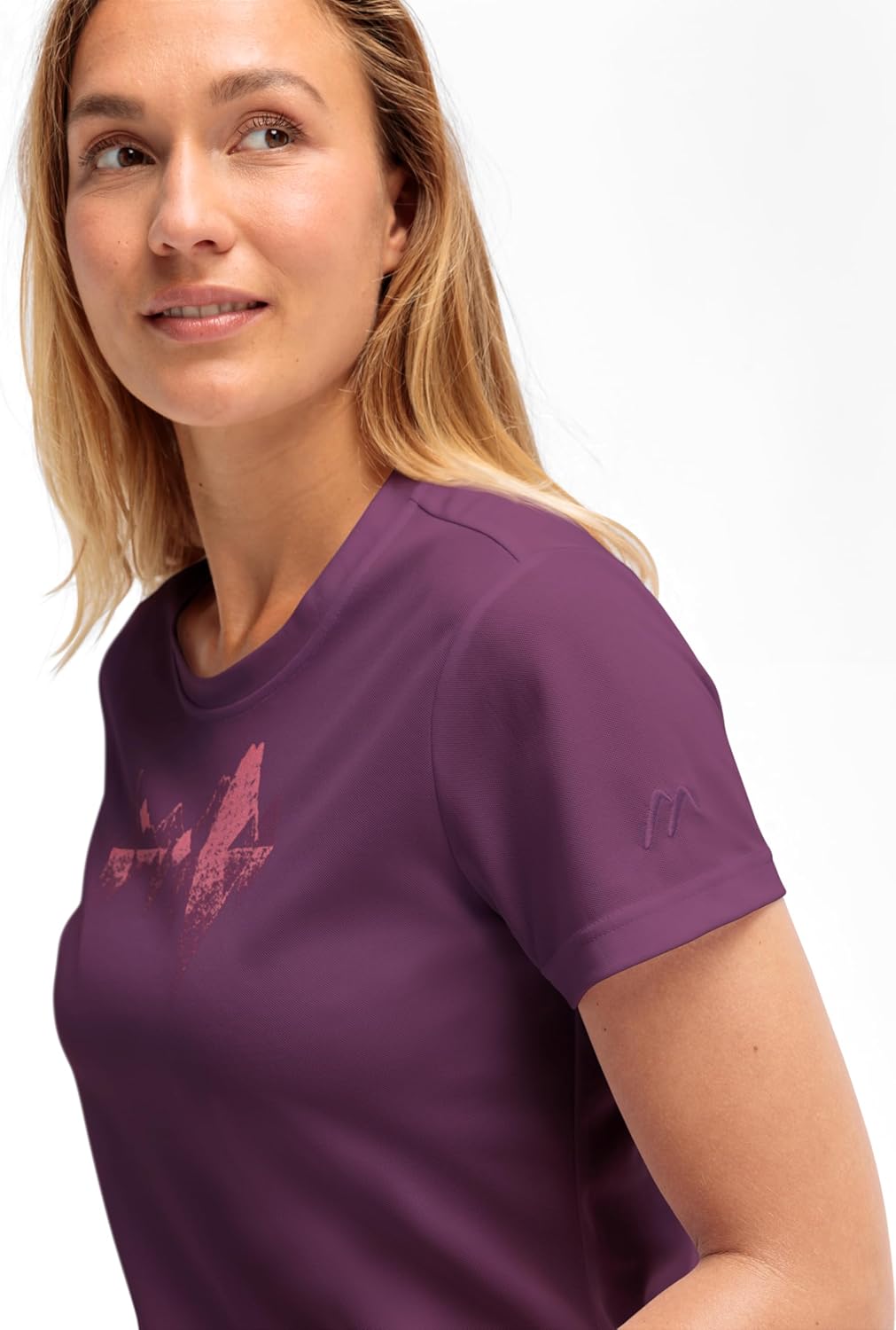 Bild von Maier Sports Tilia Pique W, Damen T-Shirt, Funktionsshirt mit Rundhals für Wandern und Freizeit, dryprotec Technologie, Atmungsaktiv, NFC-Chip für einfaches Recycling, Weiß, 38
