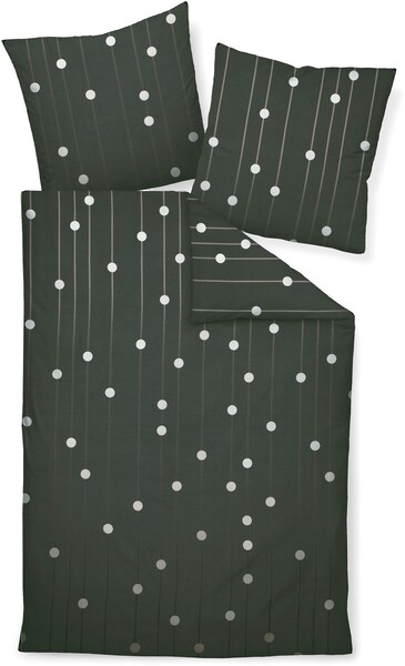 Bild von Janine Bettwäsche 135x200cm + 80x80cm J. D. - weicher Bettbezug aus Mako Satin - mit Reißverschluss - 100% Baumwolle - Öko-Tex - walnuss