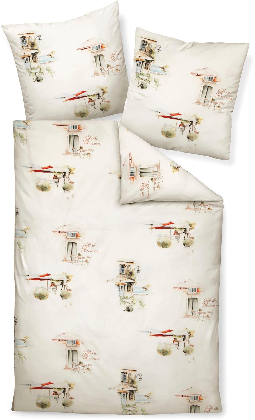 Bild von Janine Bettwäsche Mako-Satin Bettwäsche 135X200,80x80 modern art S rot, Baumwolle, 2 teilig, bettwäsche 135x200 baumwolle bettwäsche 135x200 mit reißverschluss