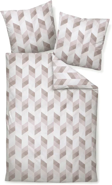 Bild von Janine Bettwäsche Mako-Satin Bettwäsche 200 x 220 cm + 2 x 80 x 80 moments mauve, Baumwolle, 3 teilig, bettwäsche 200x220 baumwolle bettwäsche 200x220 mit reißverschluss