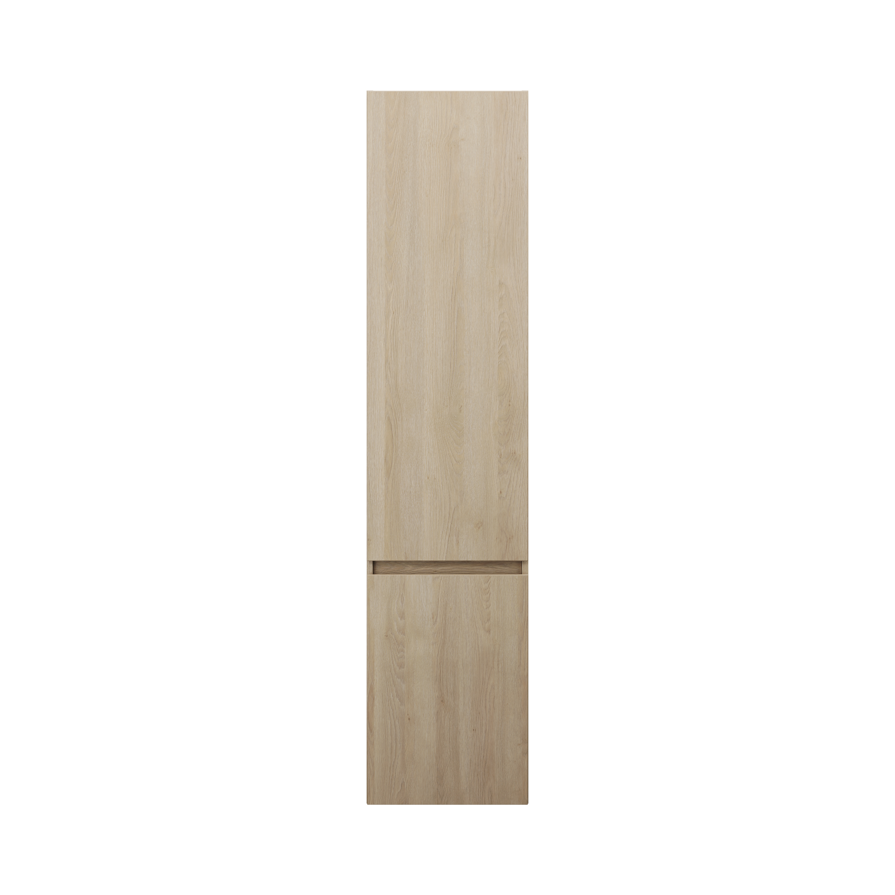 Bild von Burgbad Lin20 Hochschrank Wandhängend mit 2 Türen inklusive Winkelablagen, Türanschlag rechts, 400x345x1760mm, HSPE040R, Farbe (Front/Korpus): Eiche Dekor Cashmere