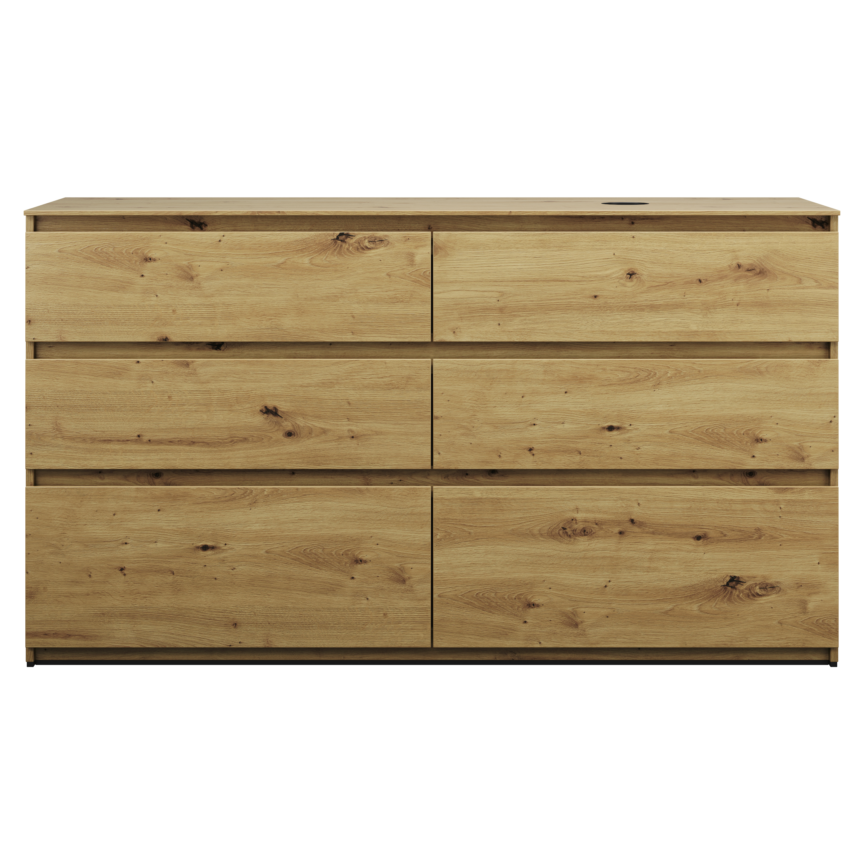 Bild von Burgbad Lin20 Waschtischunterschrank inklusive Konsolenplatte,Beckenausschnitt rechts, 6 Auszüge, Tiefe 487, 1602x487x900mm, SGIG160R, Farbe (Front/Korpus): Eiche Dekor Urban