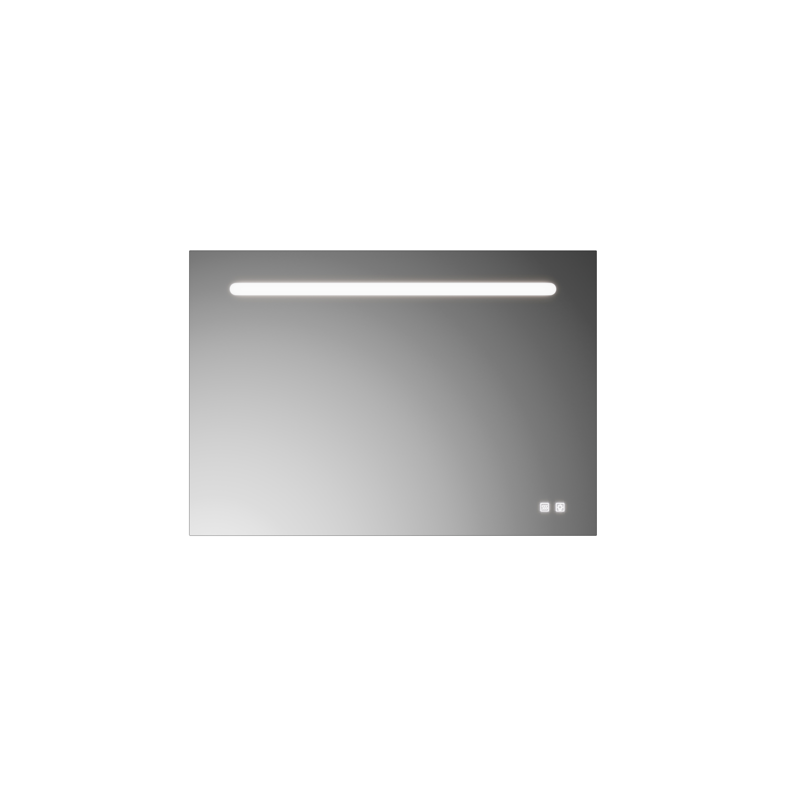 Bild von burgbad Lin20 Lichtspiegel mit horizontaler LED-Beleuchtung, Melamin, 1000x30x700mm, SIIX100PN529
