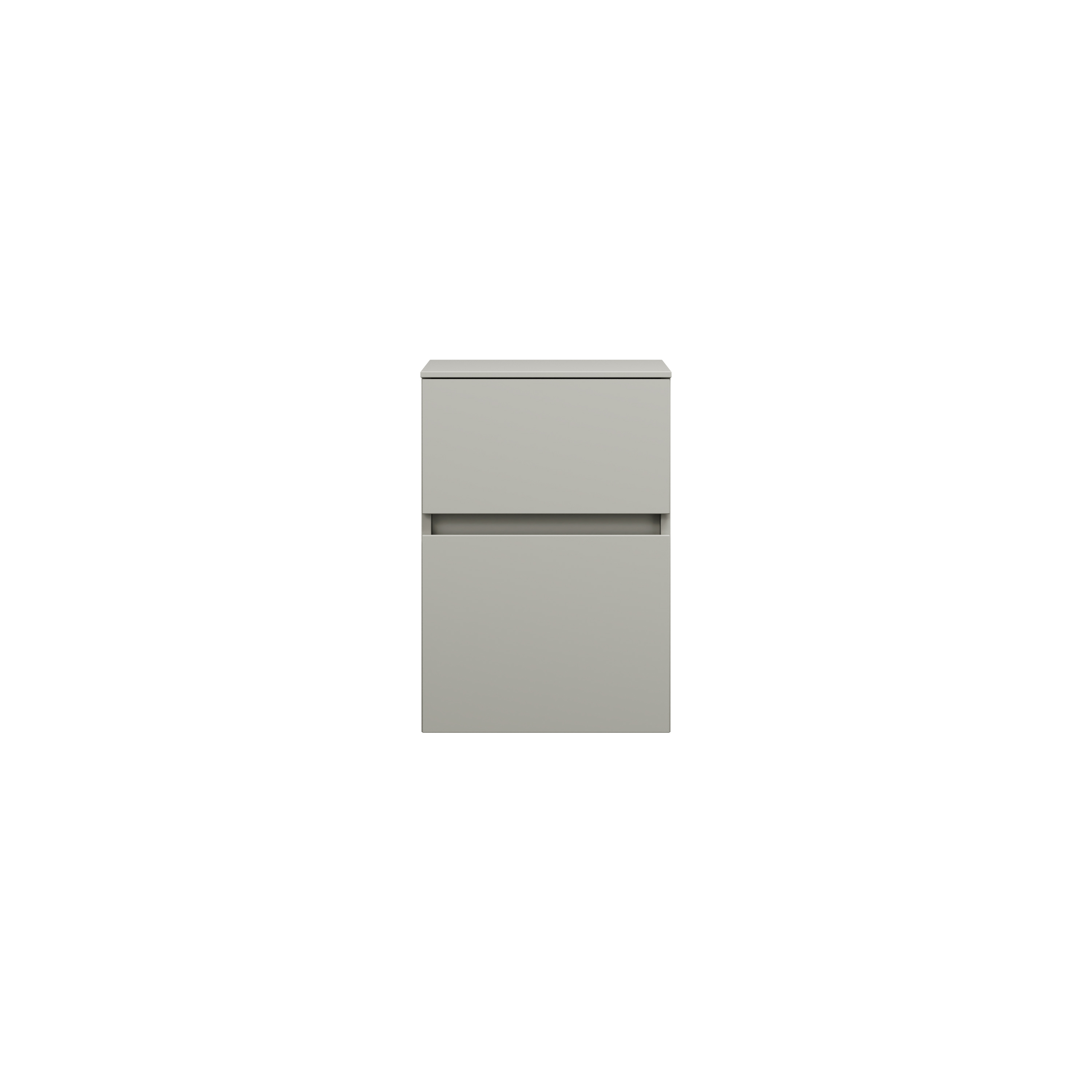 Bild von Burgbad Lin20 Unterschrank, 2 Auszüge in der Tiefe 357, 400x357x580mm, USIU040, Farbe (Front/Korpus): Basaltgrau Matt mit Laserkante