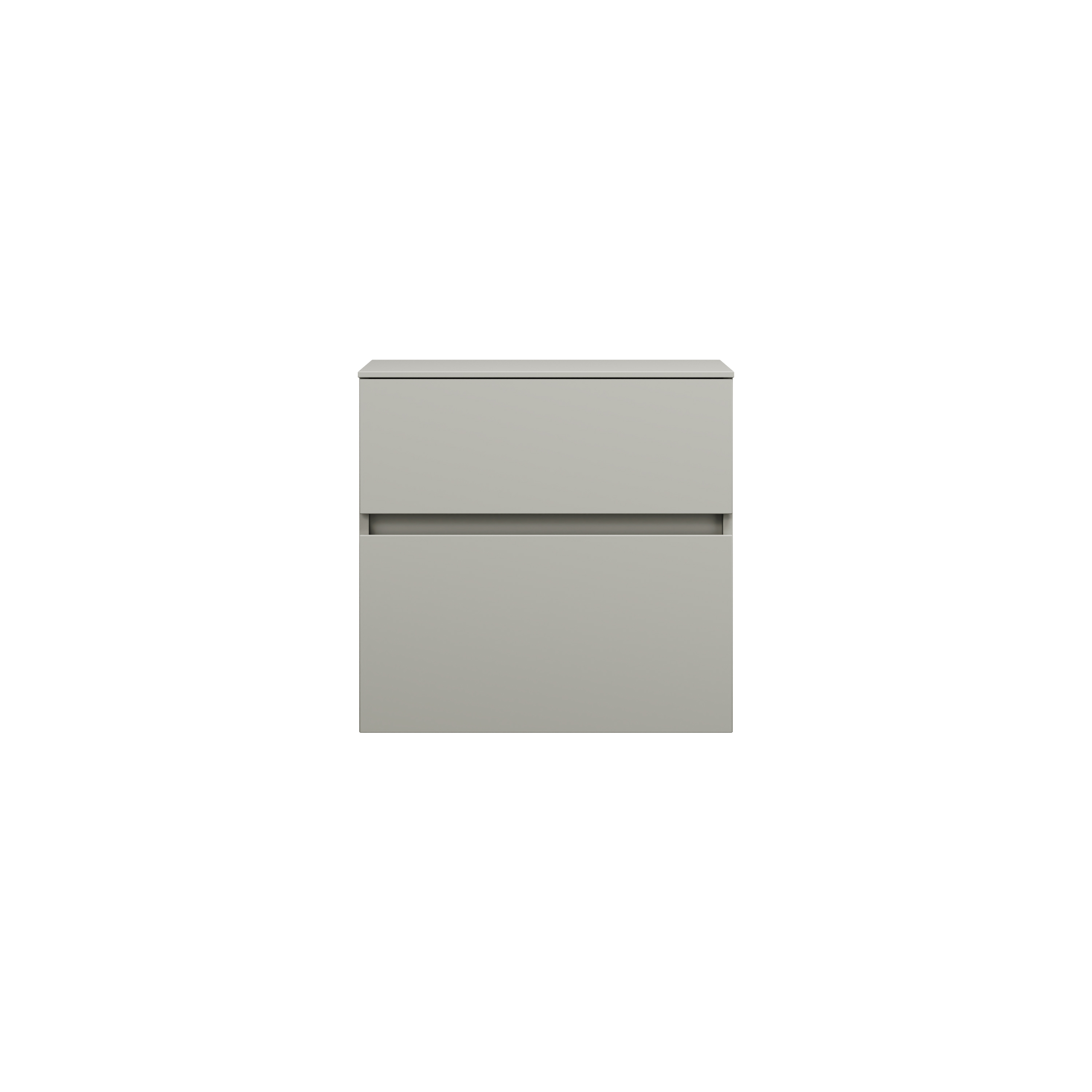 Bild von Burgbad Lin20 Unterschrank, 2 Auszüge in der Tiefe 357, 600x357x580mm, USIU060, Farbe (Front/Korpus): Basaltgrau Matt mit Laserkante
