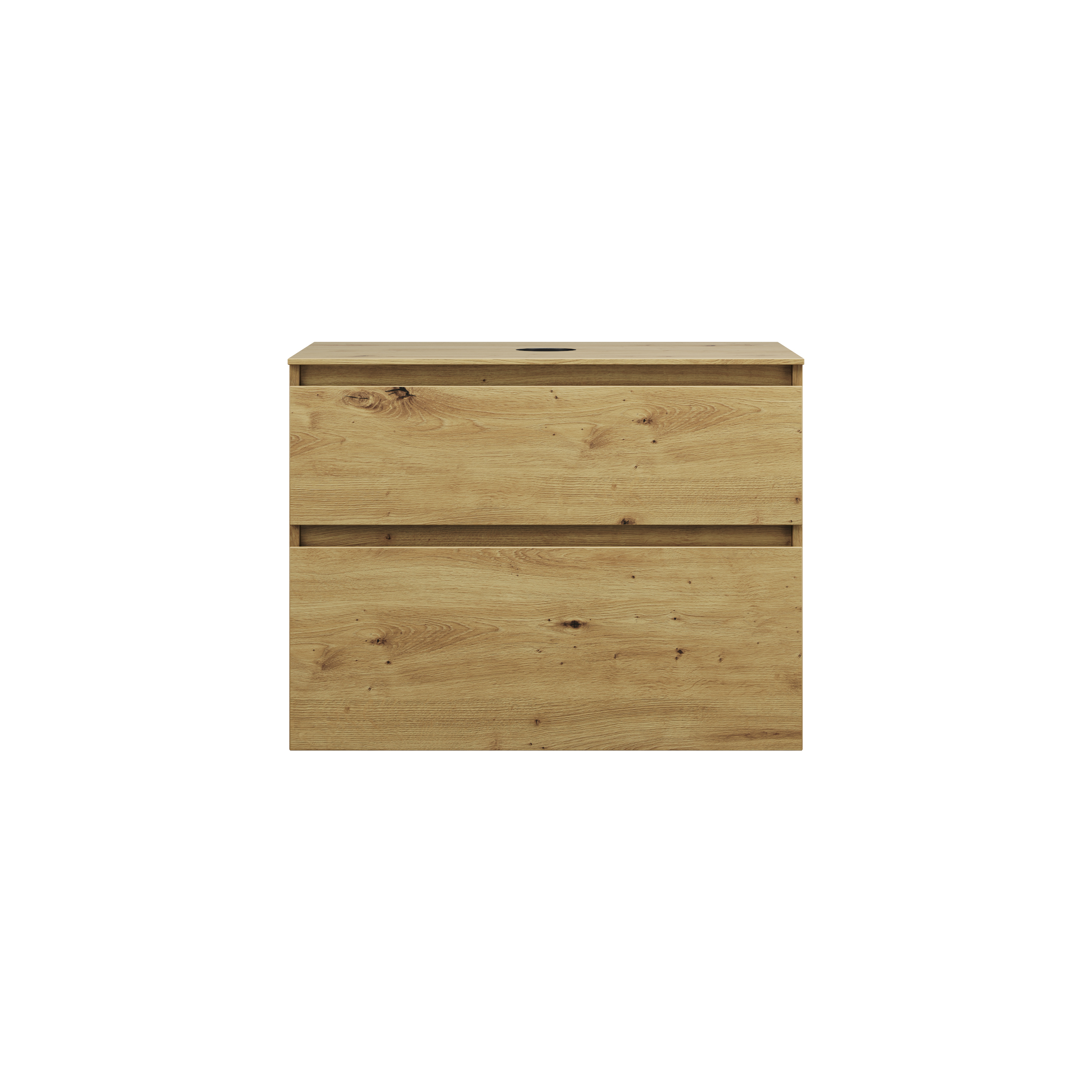 Bild von Burgbad Lin20 Waschtischunterschrank inklusive Konsolenplatte, 2 Auszüge, Tiefe 487mm, 802x487x661mm, WWYI080, Farbe (Front/Korpus): Eiche Dekor Urban