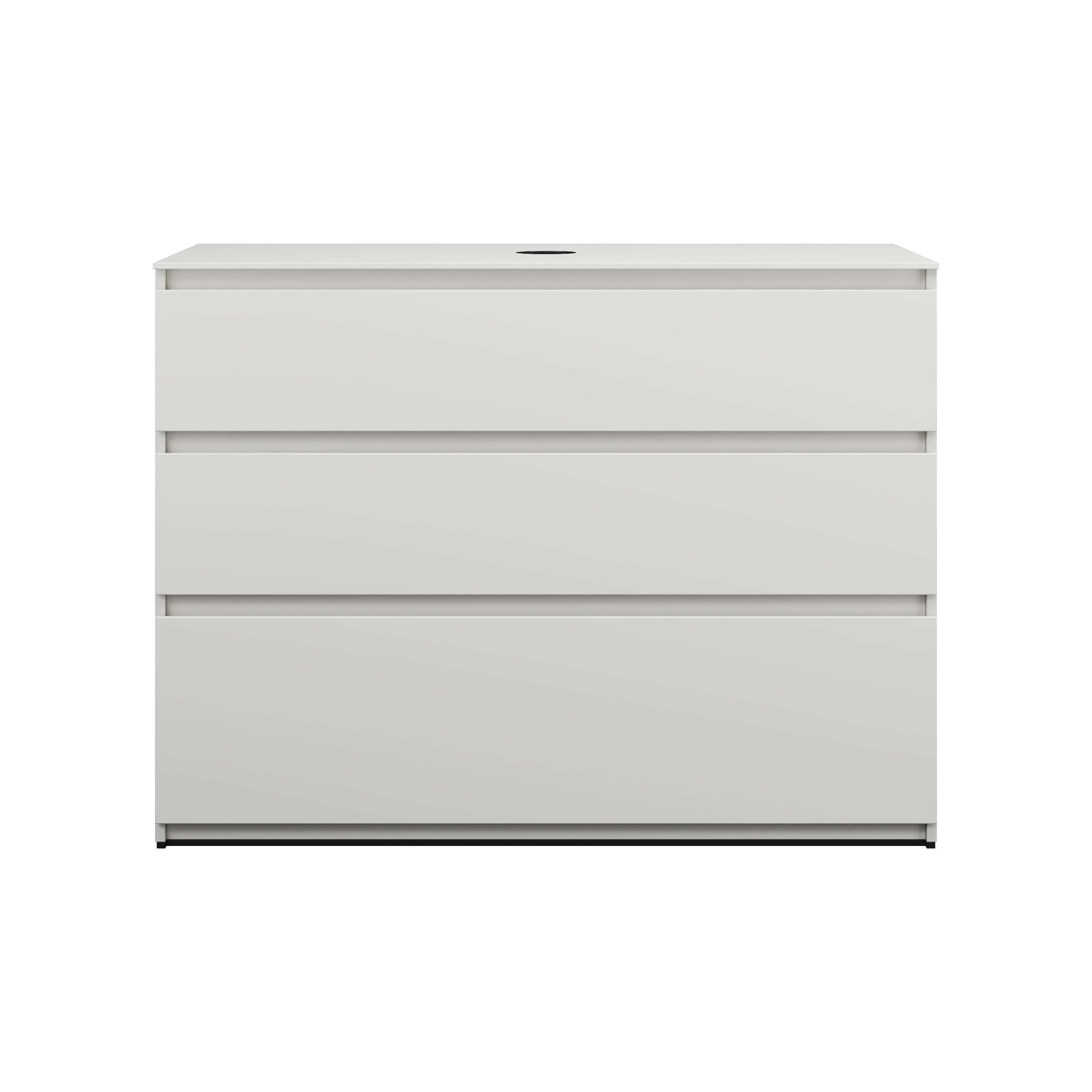 Bild von Burgbad Lin20 Waschtischunterschrank inklusive Konsolenplatte, 3 Auszüge, Tiefe 552, 1202x552x900mm, WXOE120, Farbe (Front/Korpus): Weiß Matt