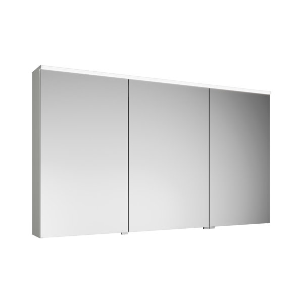 Bild von Burgbad Eqio Spiegelschrank mit horizontaler LED-Beleuchtung, 3 Türen, mittlerer Anschlag rechts, 1400x800mm, SPGS140R, Korpus: Weiß Hochglanz
