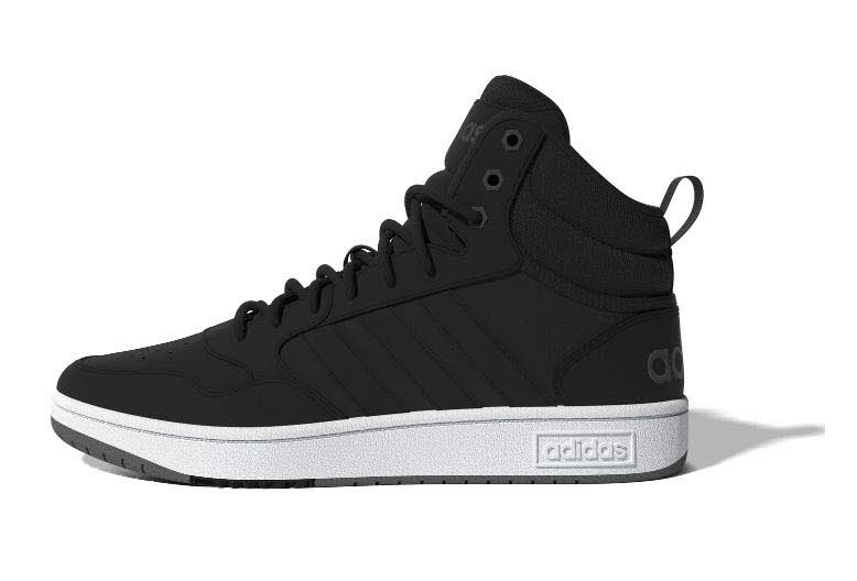 Bild von adidas Hoops 3.0 Basketball Classic Winterized Mid-Top Winterschuhe gefüttert Herren GZ6679 - core black/core black/cloud white 45 1/3