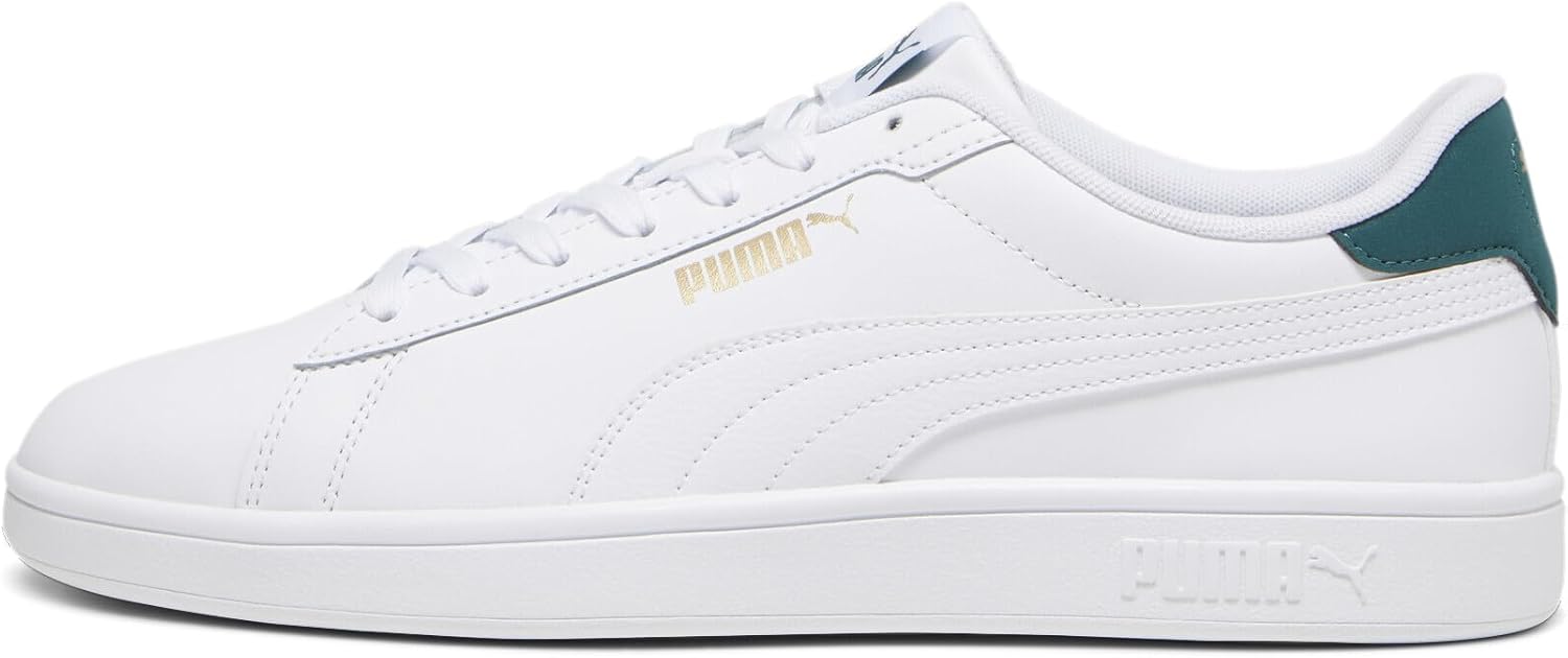 Bild von PUMA Herren Smash 3.0 L Sneaker, Puma White Puma Black Puma Gold Frosted Ivory, 47 EU