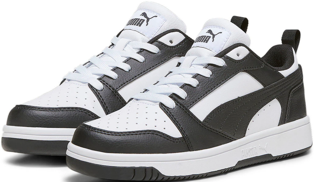 Bild von PUMA Unisex Kinder Rebound V6 Lo Jr Sneaker, Puma White Puma Black, 35.5 EU