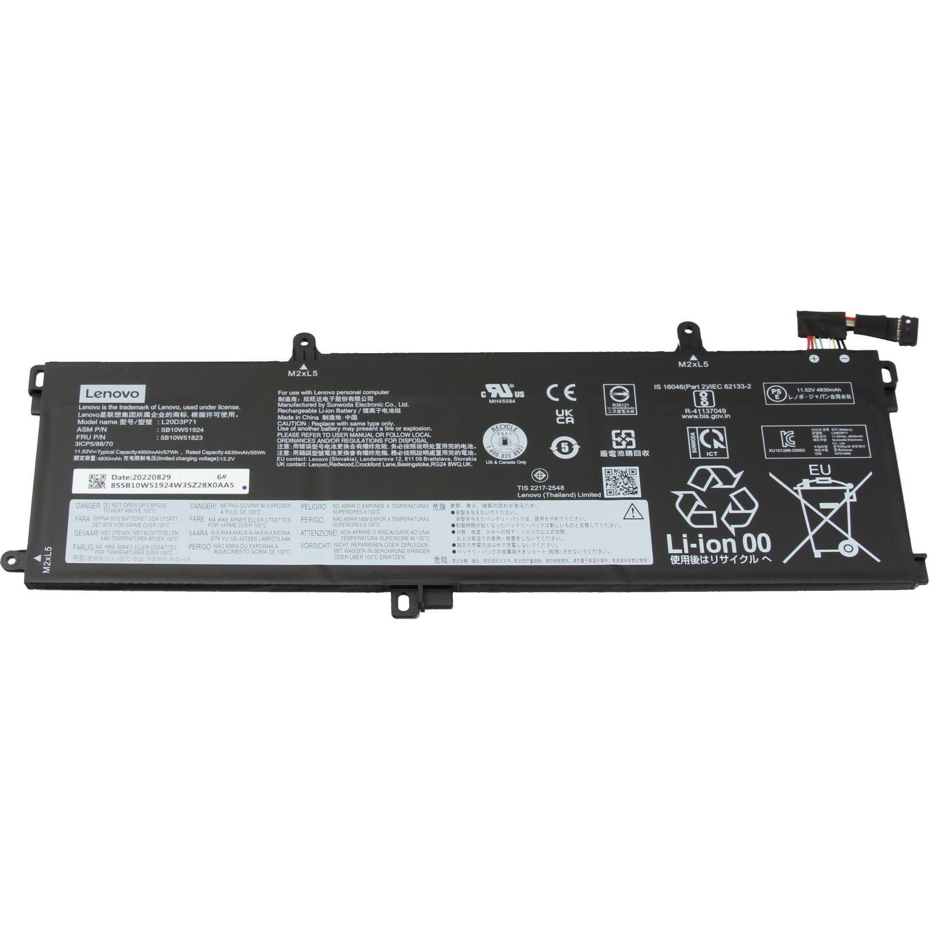 Bild von Lenovo L18M3P71 (3 Zellen, 4922 mAh), Notebook Akku