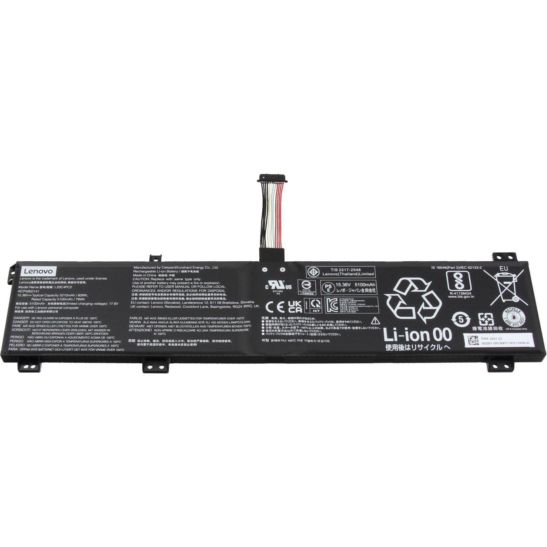 Bild von Lenovo 5B11B53889 (4 Zellen, 5210 mAh), Notebook Akku