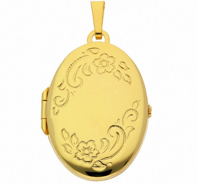 Bild von Adelia´s Kettenanhänger Damen Goldschmuck 333 Gold Medaillon Anhänger, 333 Gold Goldschmuck für Damen