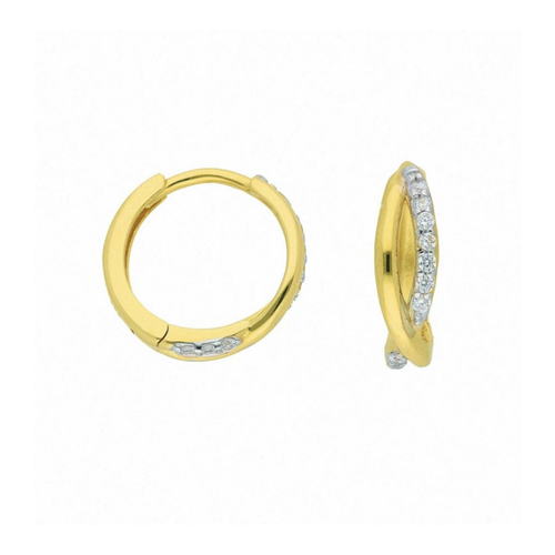 Bild von Elegante Creolen aus 333 Gold mit Zirkonia
