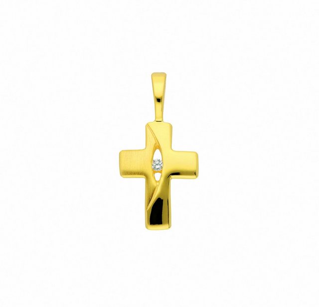 Bild von Adelia´s Kette ohne Anhänger 333 Gold Kreuz Anhänger mit Zirkonia, Schmuckset - Set mit Halskette