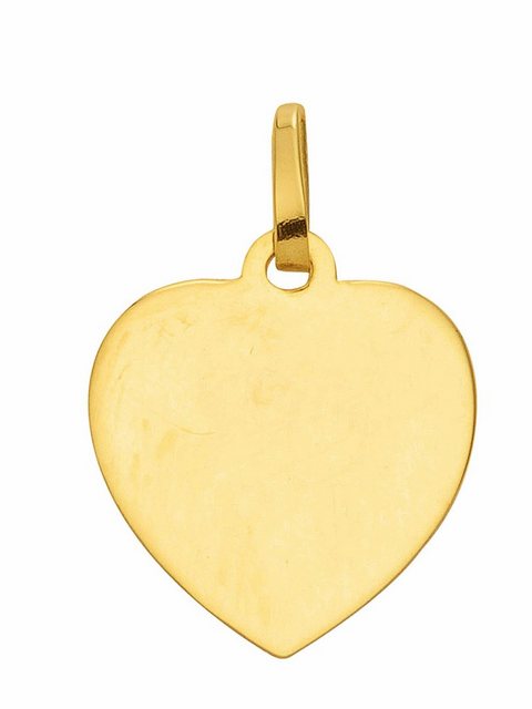 Bild von Adelia´s Kettenanhänger 333 Gold Gravurplatte Anhänger, 333 Gold Goldschmuck für Damen