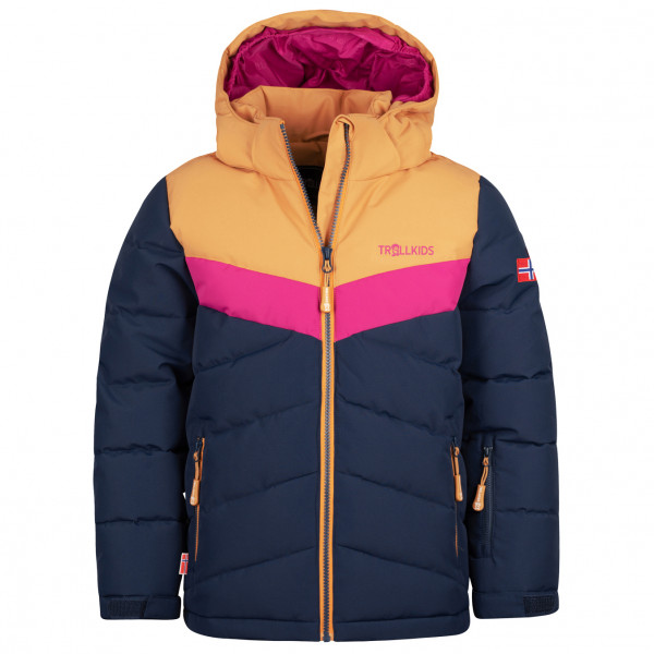 Bild von Trollkids Mädchen Winterjacke Gryllefjord, Marineblau/Honig/Feuerbeere, Größe 92