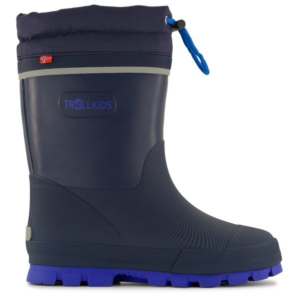 Bild von Trollkids wasserdichte Kinder Winter-Gummistiefel mit griffiger Sohle, regulierbarer Schaftabschluss und reflektierenden Details ISFJORD, Marine, Größe 33