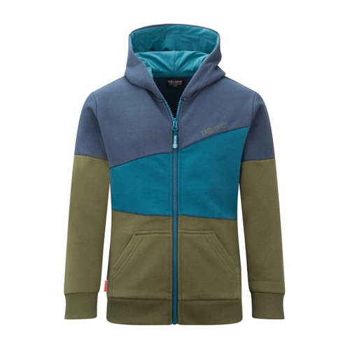 Bild von Trollkids - Kid's Alesund Sweater - Hoodie Gr 92 oliv/blau