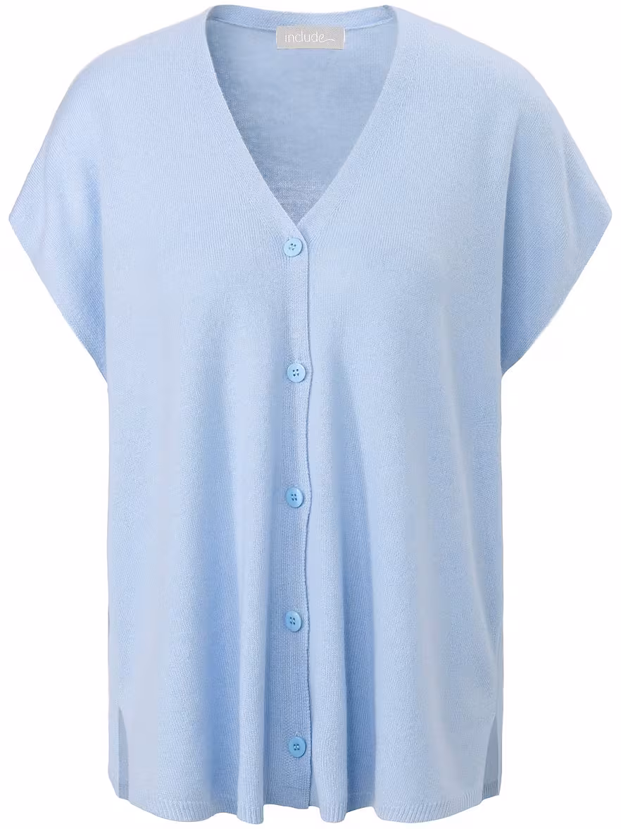 Bild von include - Strickjacke mit Premium-Kaschmir, blau, Gr. 42/44 - Schurwolle