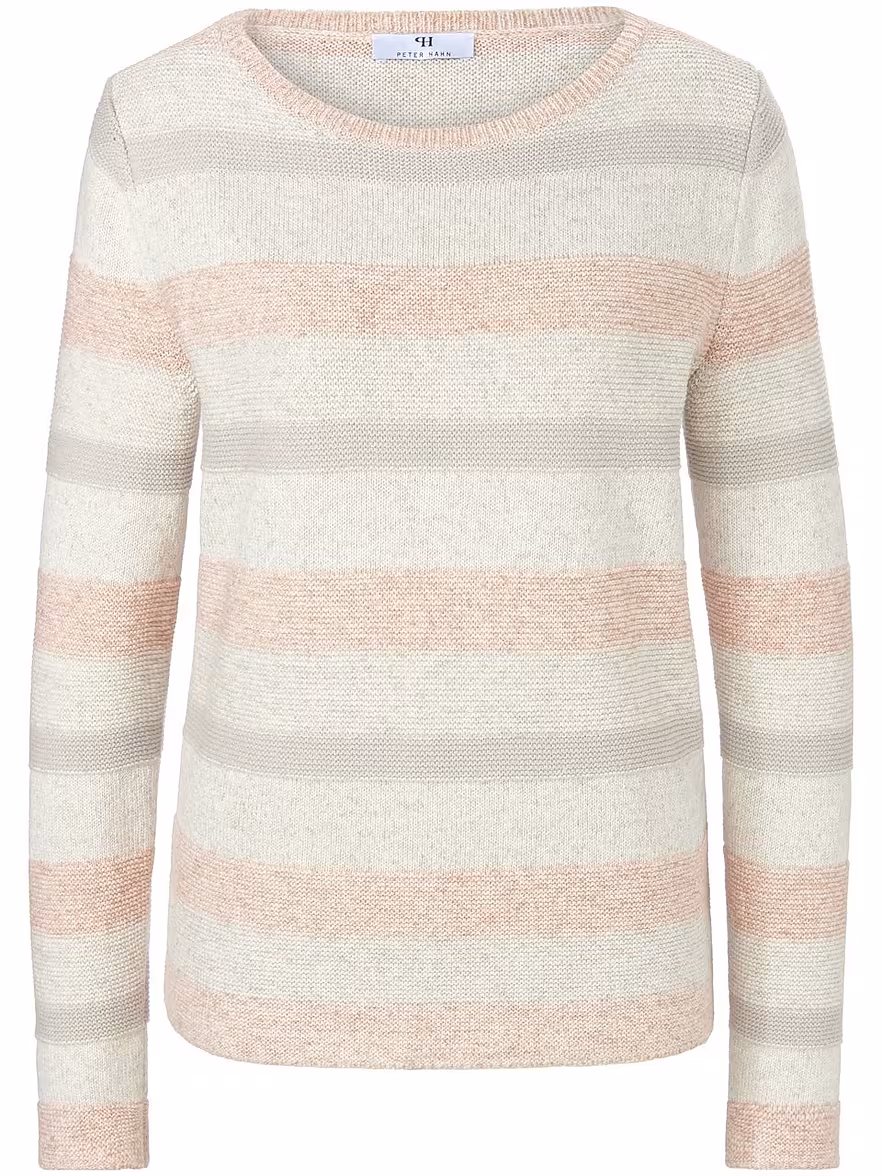 Bild von Peter Hahn - Pullover mit U-Boot-Ausschnitt, beige, Gr. 48 / XL - Baumwolle