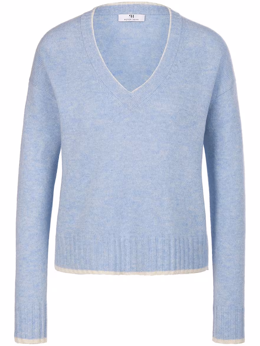 Bild von Peter Hahn - V-Pullover, blau, Gr. 46 / L - Schurwolle