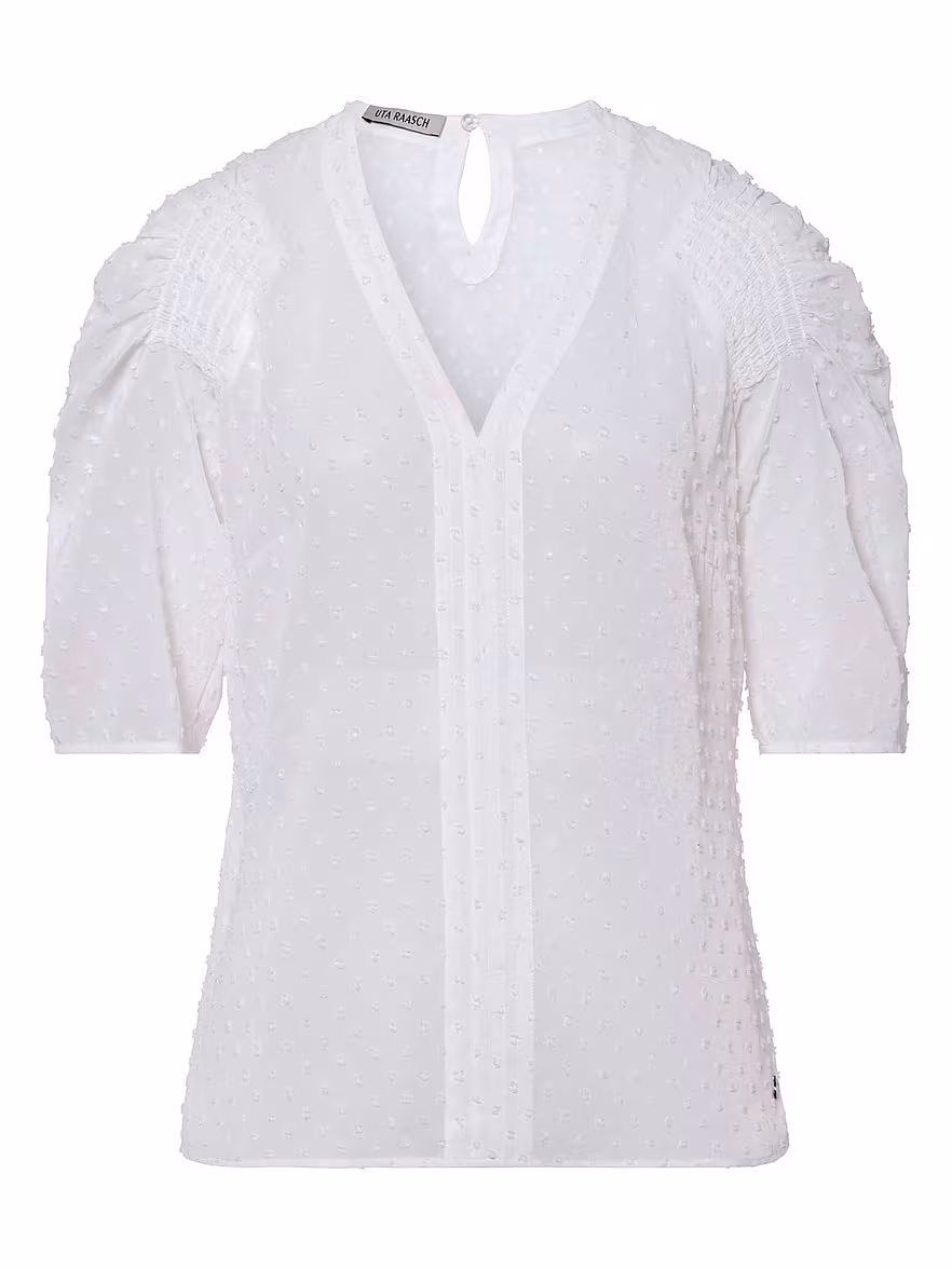 Bild von Uta Raasch - Bluse mit 1/2-Arm, weiss, Gr. 46 / L