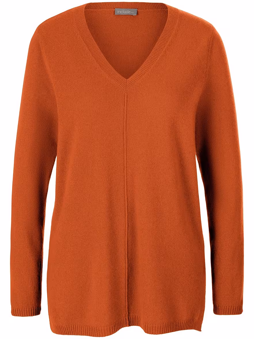 Bild von include - V-Pullover aus 100% Premium-Kaschmir, orange, Gr. 36 / S - Kaschmir