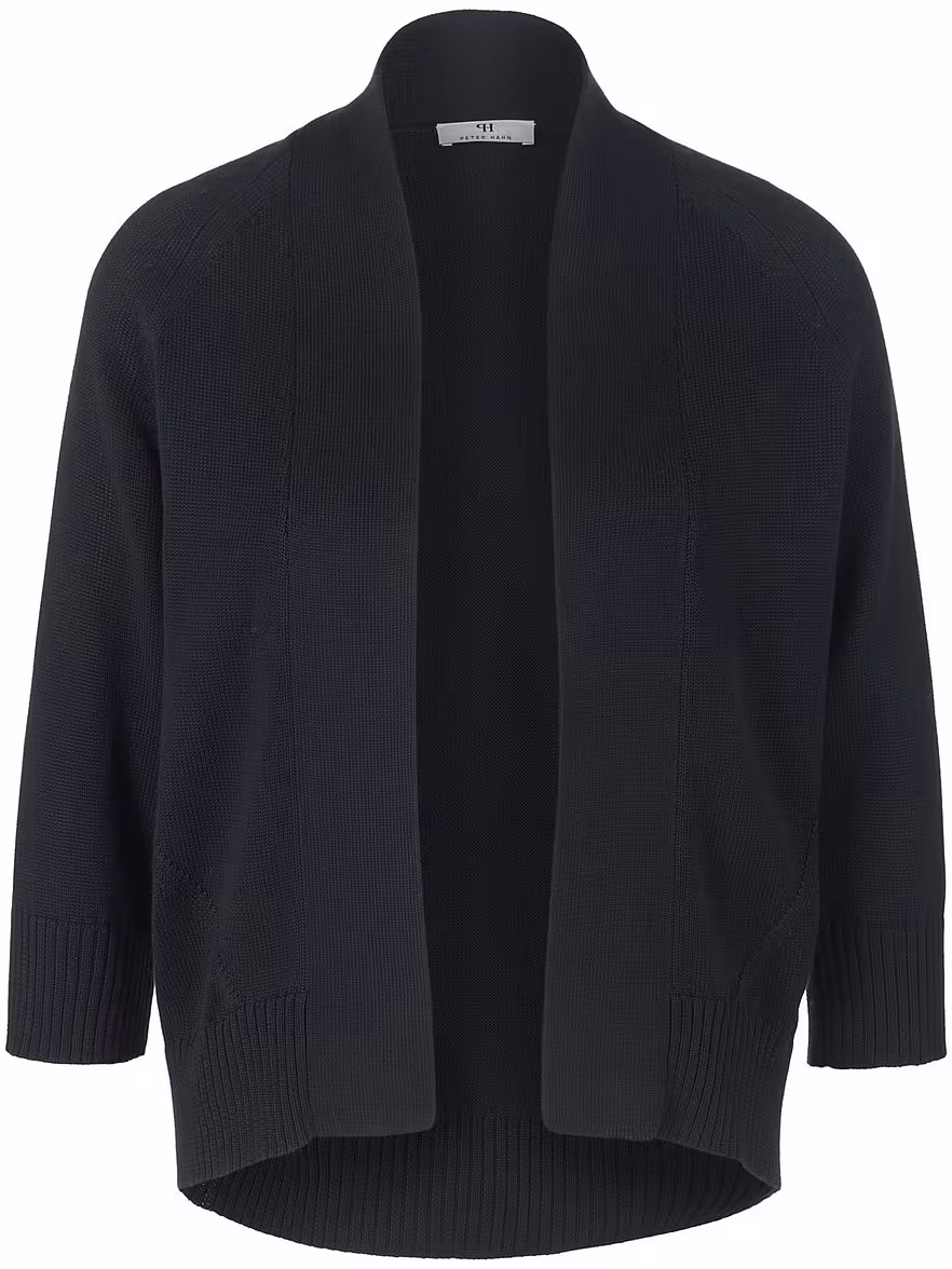 Bild von Peter Hahn - Strickjacke mit 3/4-Arm, blau, Gr. 36 / S - Baumwolle