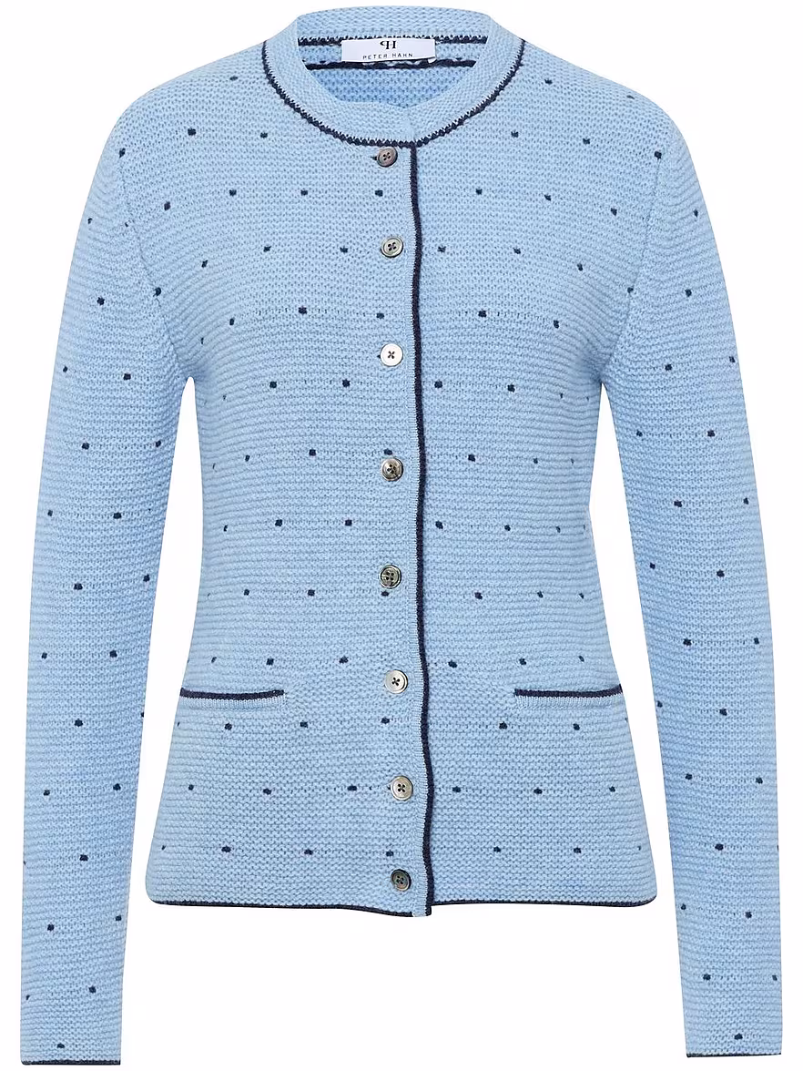 Bild von Peter Hahn - Strickjacke mit Rundhals-Ausschnitt, mehrfarbig, Gr. 38 / S - Schurwolle
