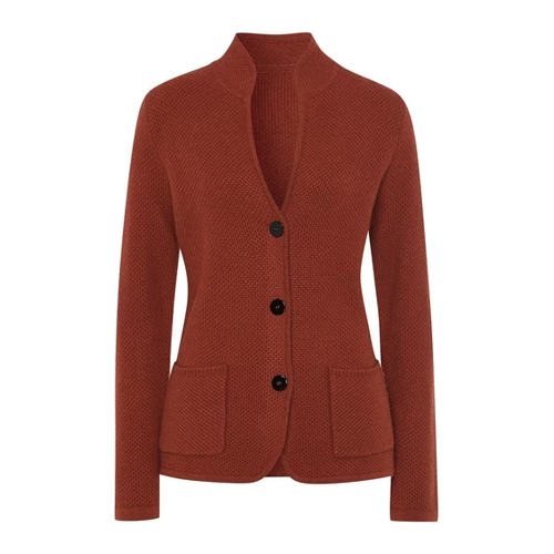 Bild von Eleganter Strickblazer von Peter Hahn in Terracotta