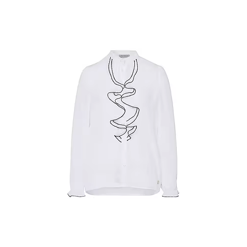 Bild von Uta Raasch - Bluse mit Stehkragen in Offwhite