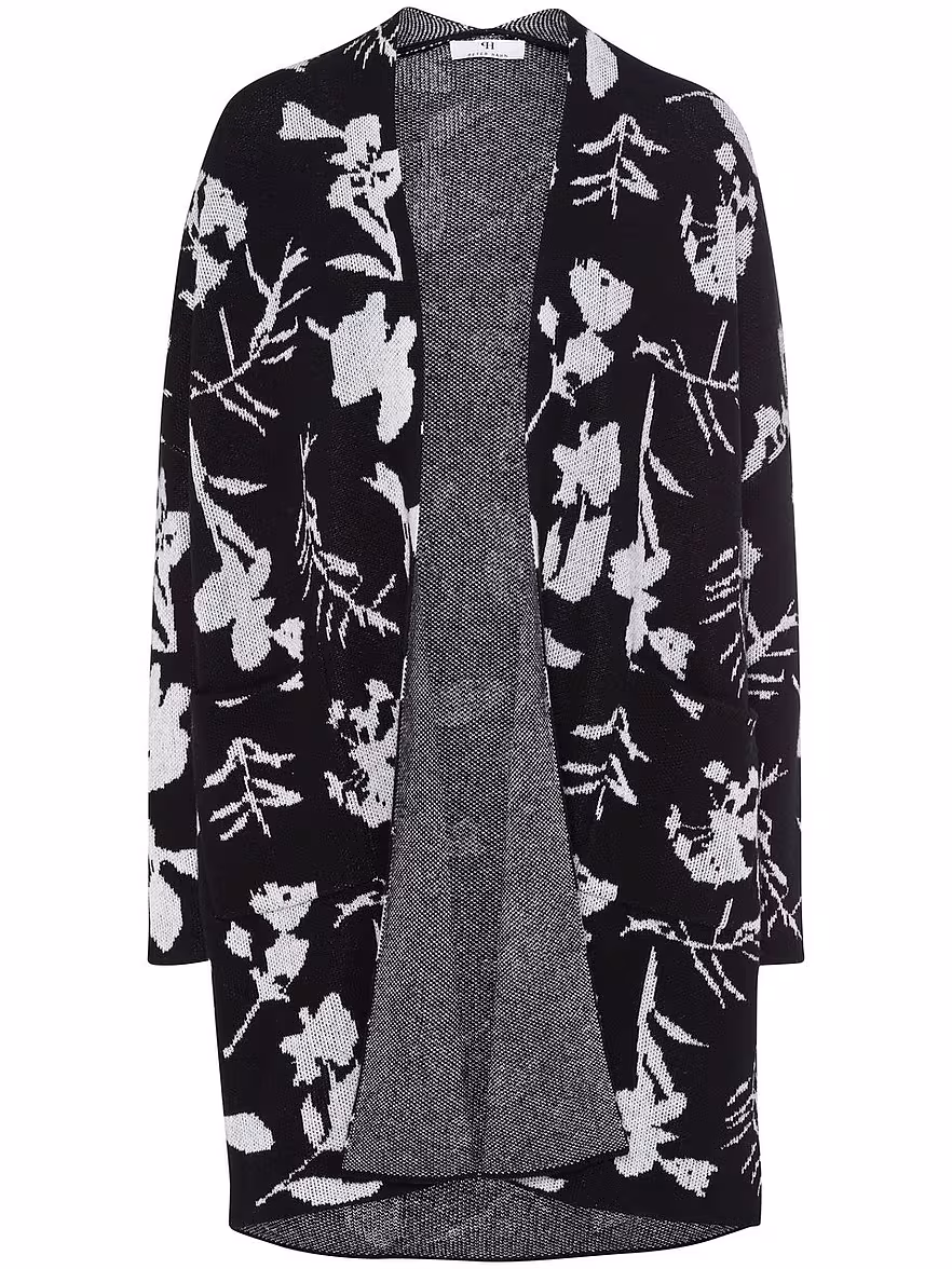 Bild von Peter Hahn - Long-Strickjacke, mehrfarbig, Gr. 44/46 - Schurwolle
