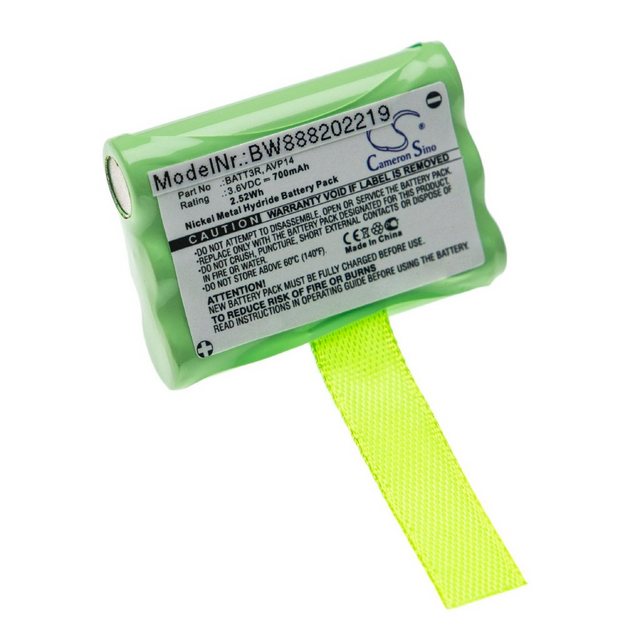 Bild von vhbw Akku Ersatz für Baugleiche Originalteilebezeichnung Midland AVP14, BATT3R für PTT - Walkie-Talkie (700mAh, 3,6V, NiMH) 700 mAh