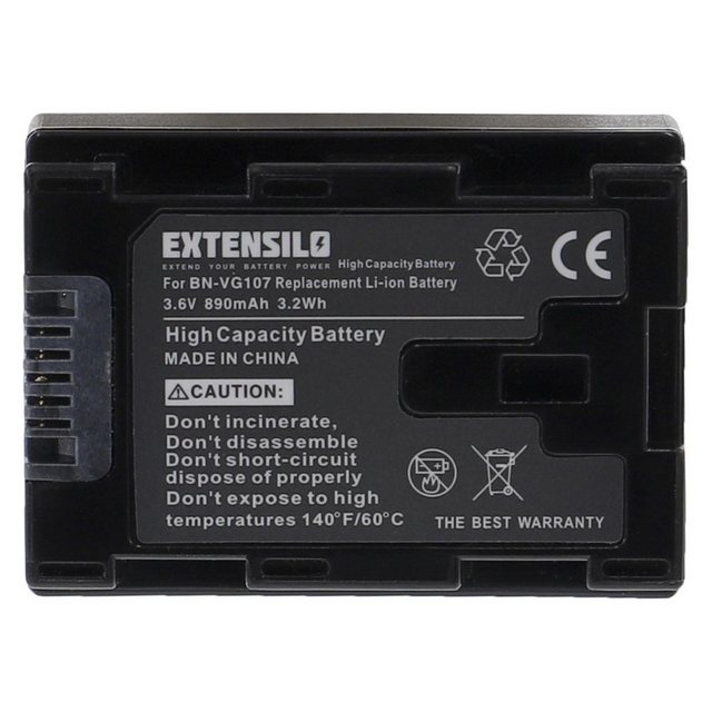 Bild von EXTENSILO 1x Akku kompatibel mit JVC GZ-EX275, GZ-EX310, GZ-EX310AU, GZ-EX310BU Kamera (890mAh, 3,6V, Li-Ion)