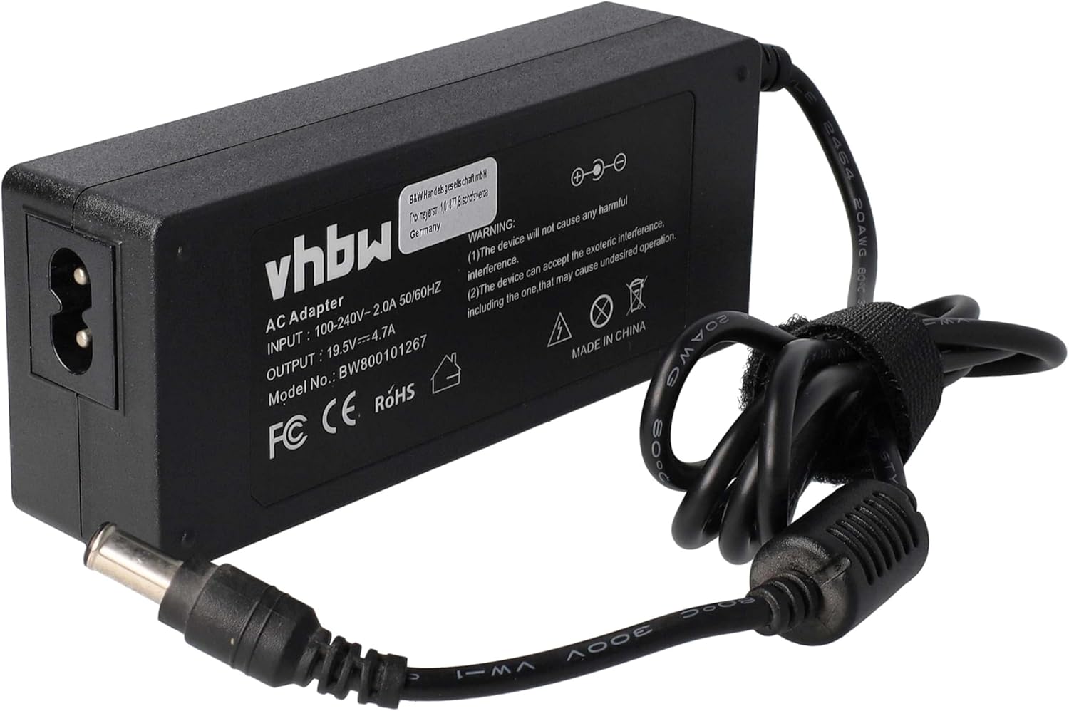 Bild von vhbw Netzteil kompatibel mit Sony Vaio VGN-FS53B, VGN-FS540P, VGN-FS550, VGN-FS570, VGN-FS625B/W Notebook, 91 W