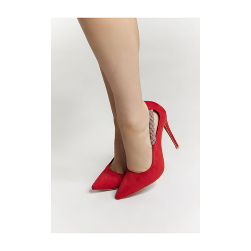Bild von Faina High Heels Rot mit Pfennigabsatz für Damen - Stilvoll und Elegant