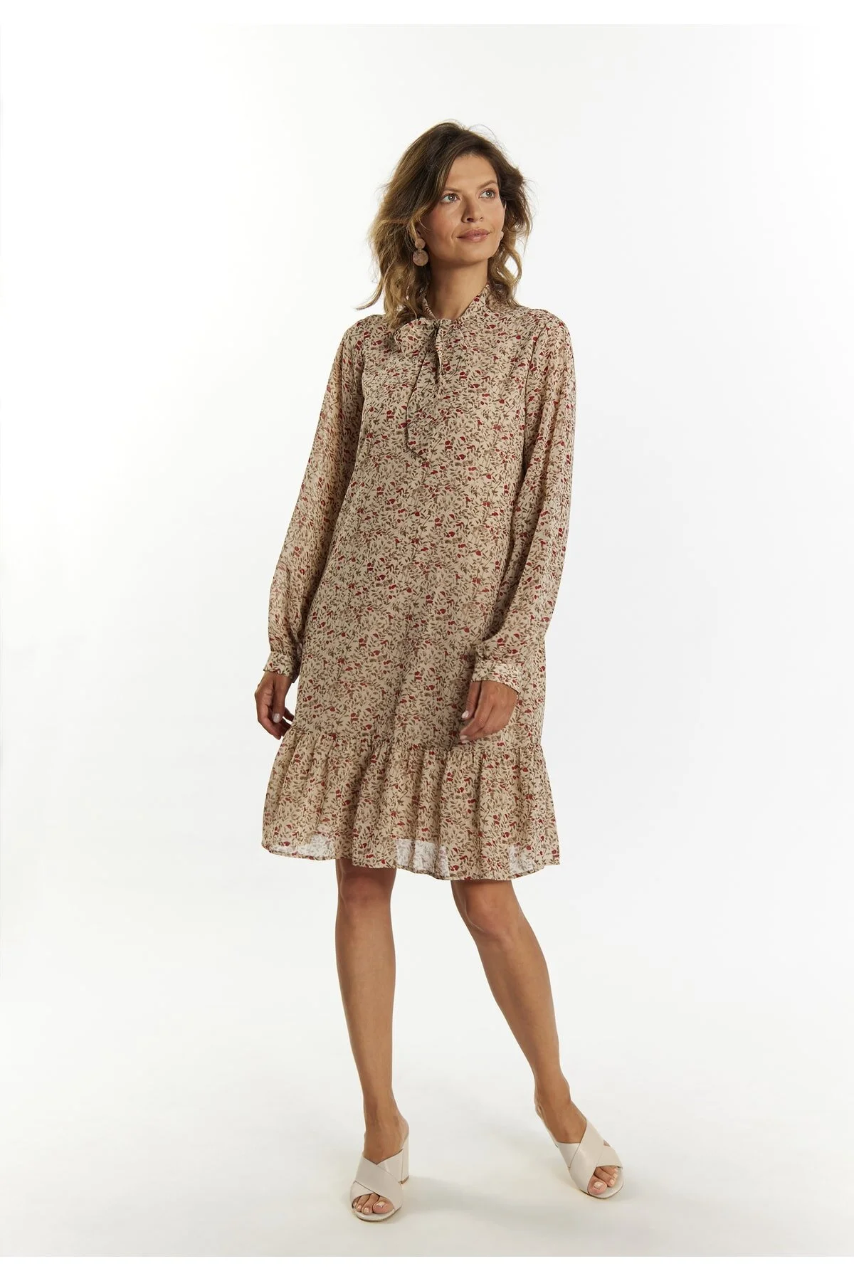 Bild von USHA Kleid Beige Basic für Damen - M