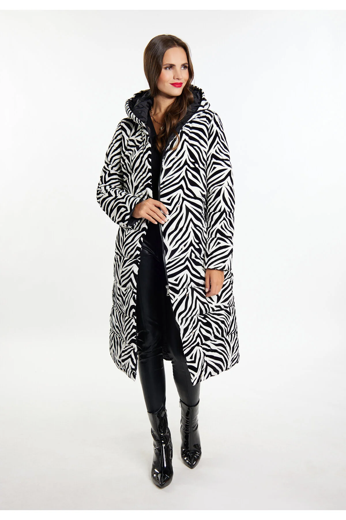 Bild von Faina Mantel Mehrfarbig Puffer für Damen - S