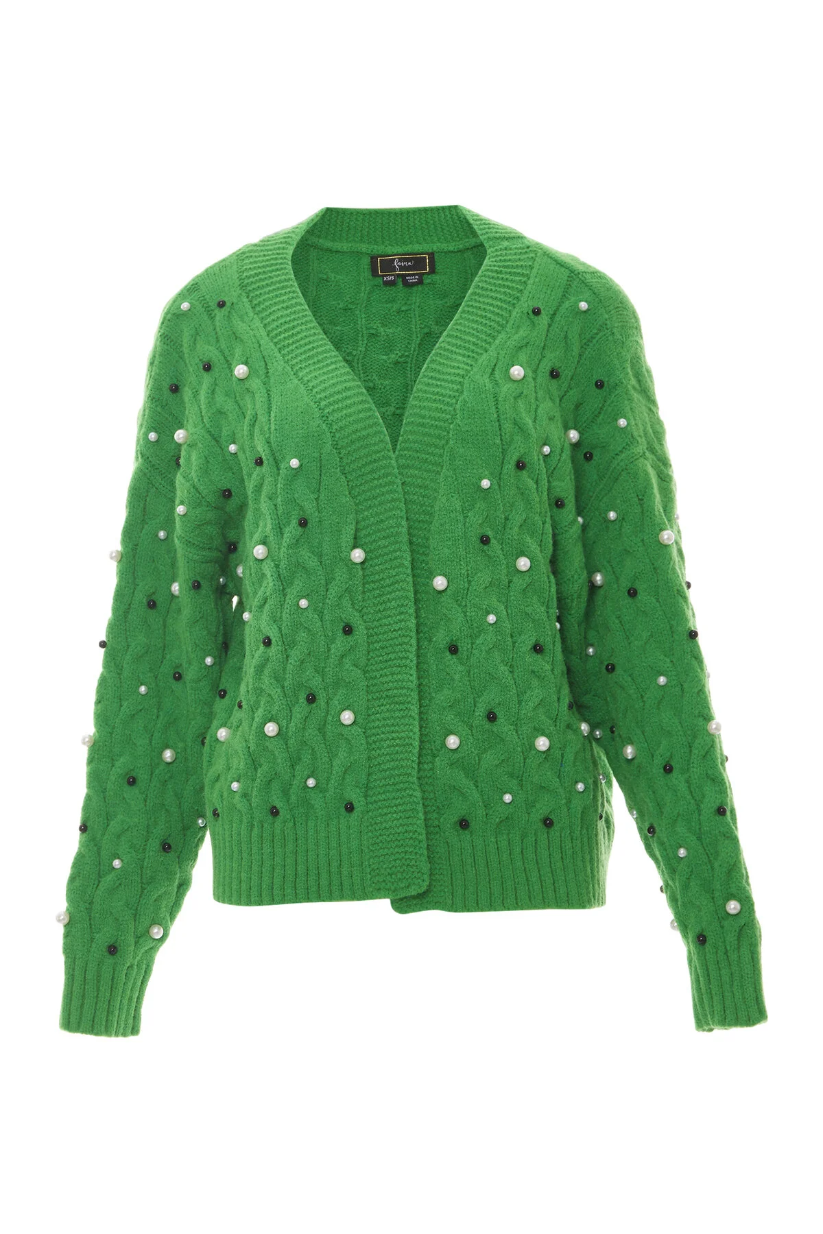 Bild von Faina Strickjacke Grün Regular Fit für Damen - XS