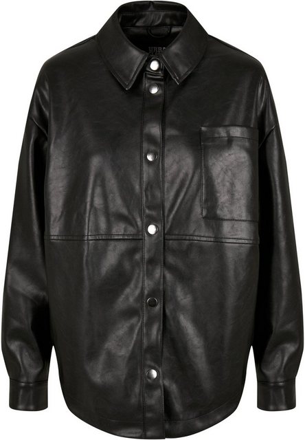 Bild von URBAN CLASSICS Hemdbluse "Urban Classics Damen Ladies Faux Leather Overshirt"