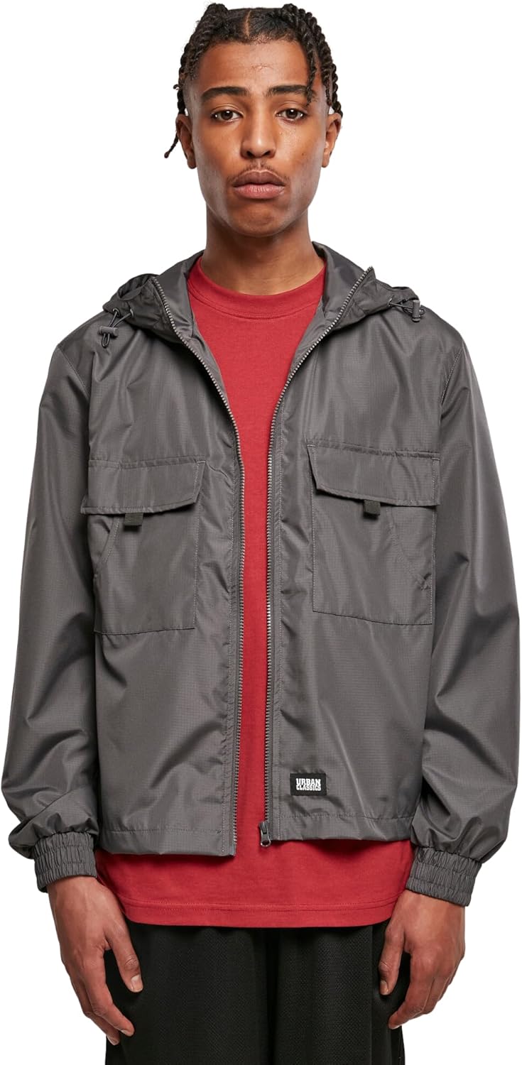 Bild von Urban Classics Men's TB4929-Short Summer Jacket Jacke, darkshadow, XL