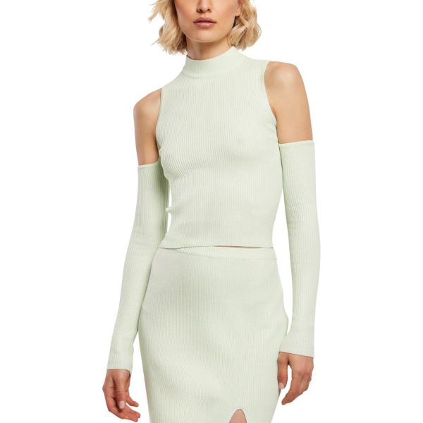 Bild von Urban Classics Ladies - Rib Knit Cut Out Sleeve Longsleeve